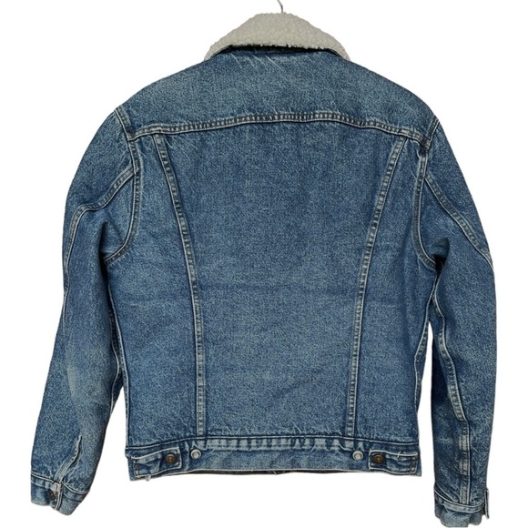 Vintage Levis Denim Jacket Mens Size 38R San Francisco Sherpa USA Trucker 70608 - Picture 2 of 9